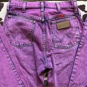 Wrangler Purple Straight Leg Jeans Vibrant Denim